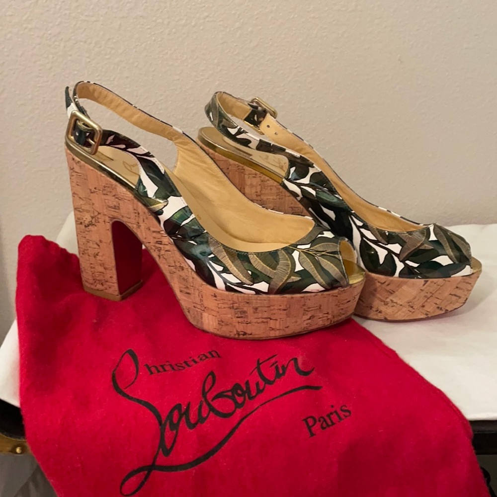 Christian Louboutin fern platform pumps